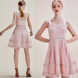 New Maje Ravi Grommet-Detail Lace Dress